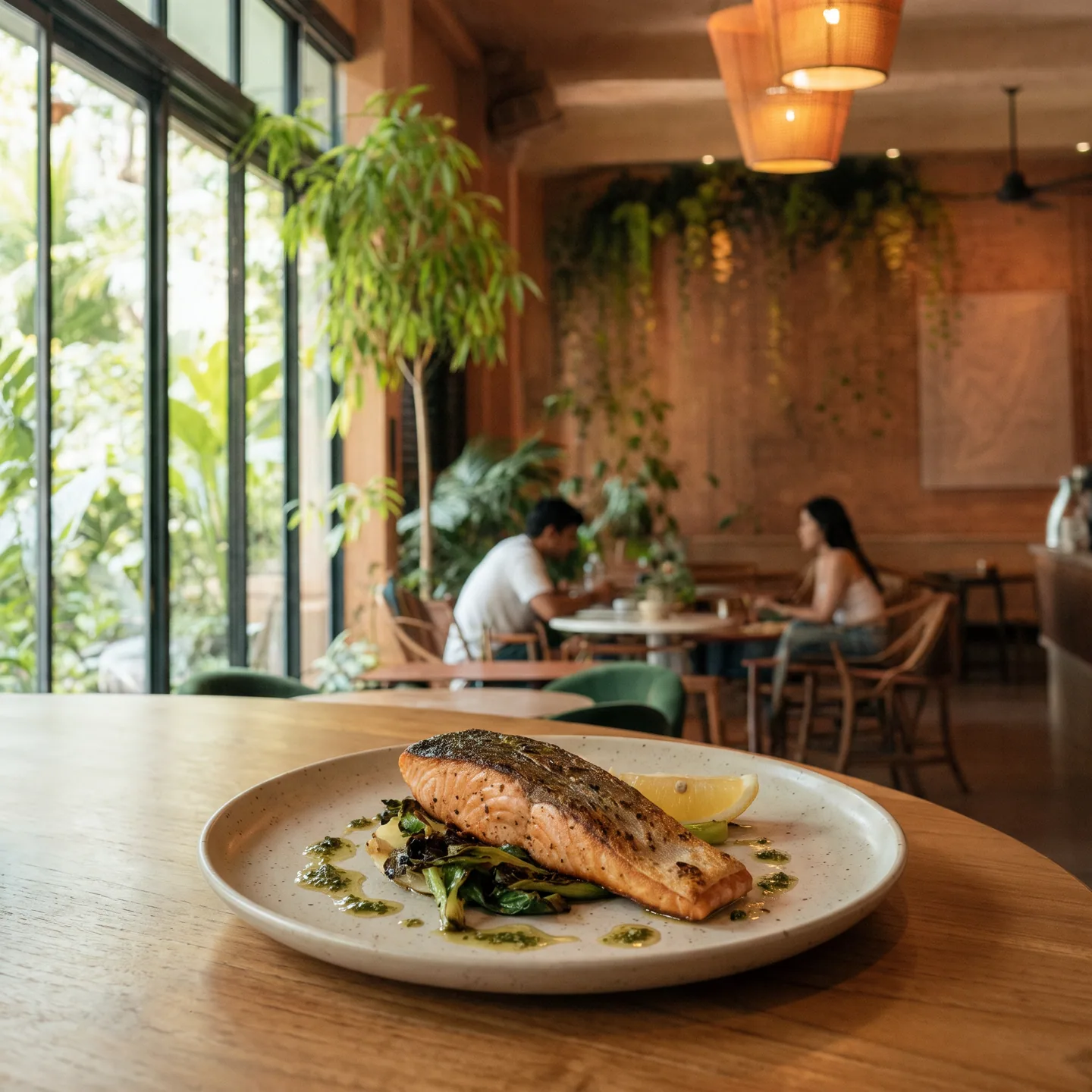 Salmon with brown butter and capers